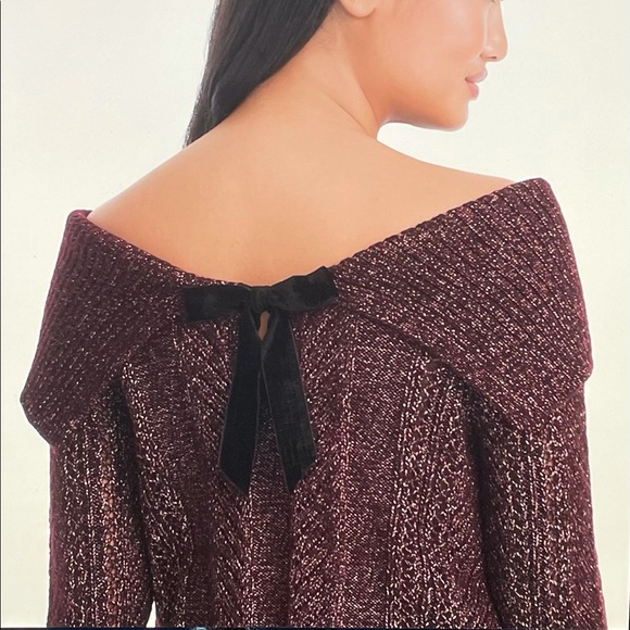 WHBM At The Shoulder Bow Back Sweater XS - Picture 3 of 16